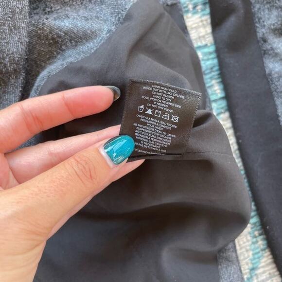 Robbi & Nikki Asymmetrical Zip Jacket Blazer Gray Black - Size S - Picture 4 of 9